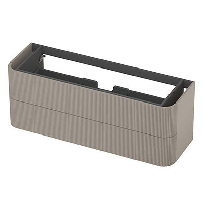 Ink Concept R afgeronde onderkast 2 lades - 140x45cm - ribbel - Mat creme cotton
