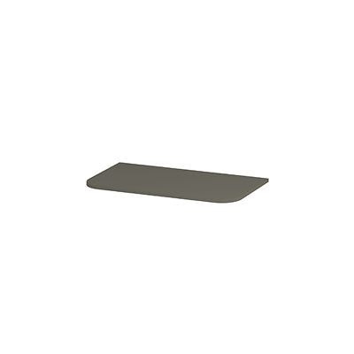 Ink Concept R topplaat gelakt tbv afgeronde onderkast - 80x45cm - mat beton groen