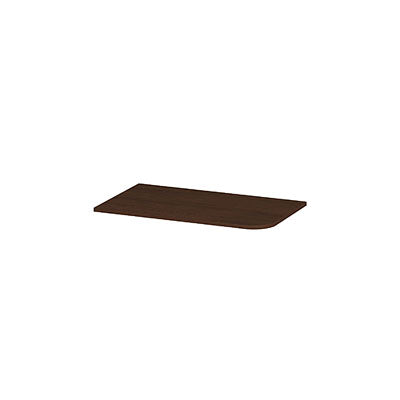 Ink Concept R topplaat fineer tbv rechts afgeronde onderkast - 80x45cm - fineer shadow