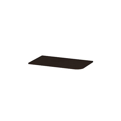 Ink Concept R topplaat fineer tbv rechts afgeronde onderkast - 80x45cm - fineer dark