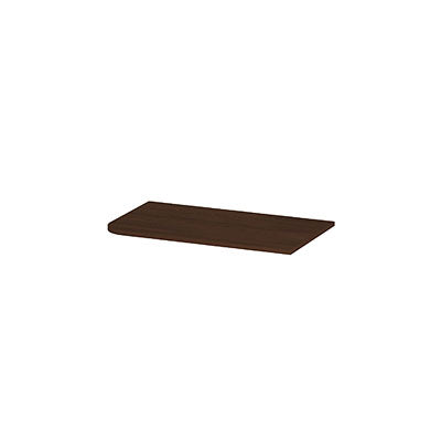 Ink Concept R topplaat fineer tbv links afgeronde onderkast - 80x45cm - fineer shadow