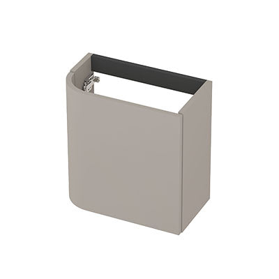 Ink Concept R fonteinonderkast afgerond 40x22cm voor greep - front vlak - links - mat kasjmier grijs