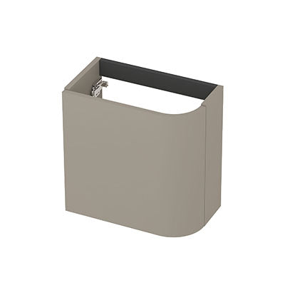 Ink Concept R fonteinonderkast afgerond 40x22cm voor greep - front vlak - rechts - mat creme cotton