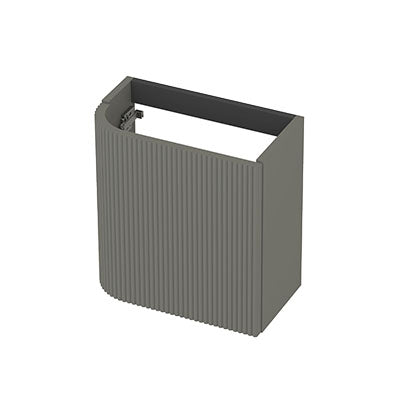 Ink Concept R fonteinonderkast afgerond 40x22cm voor greep - front verticaal gefreesd - links - mat beton groen