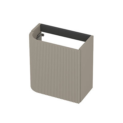 Ink Concept R fonteinonderkast afgerond 40x22cm voor greep - front verticaal gefreesd - links - mat creme cotton