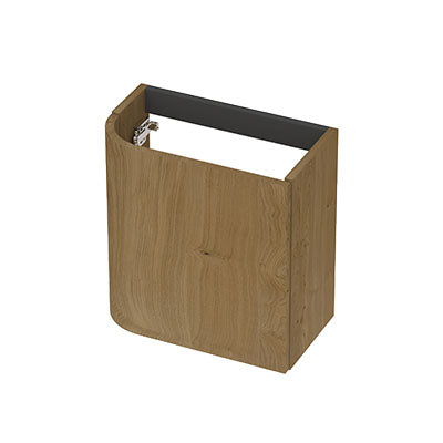 Ink Concept R fonteinonderkast afgerond 40x22cm voor greep - front vlak - links - Light fineer