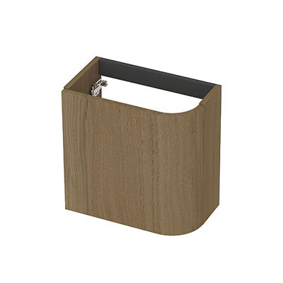 Ink Concept R fonteinonderkast afgerond 40x22cm voor greep - front vlak - rechts - Light fineer