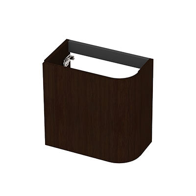 Ink Concept R fonteinonderkast afgerond 40x22cm voor greep - front vlak - rechts - Dark fineer