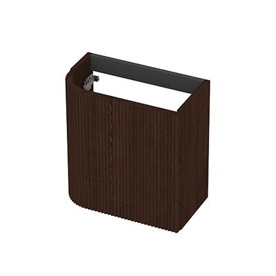 Ink Concept R fonteinonderkast afgerond 40x22cm voor greep - front verticaal gefreesd - links - Shadow fineer