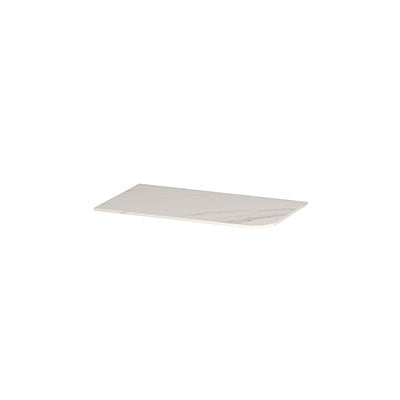 Ink Concept R topplaat keramische slab tbv rechts afgeronde onderkast - 80x45cm - Calacatta matt