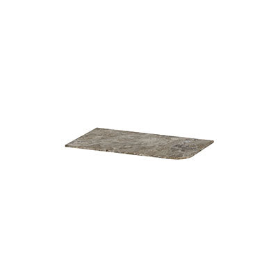 Ink Concept R topplaat keramische slab tbv rechts afgeronde onderkast - 80x45cm - Earth Glossy