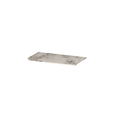 Ink Concept R topplaat keramische slab tbv links afgeronde onderkast - 80x45cm - Island Glossy