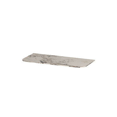 Ink Concept R topplaat keramische slab tbv afgeronde onderkast - 100x45cm - Island Glossy