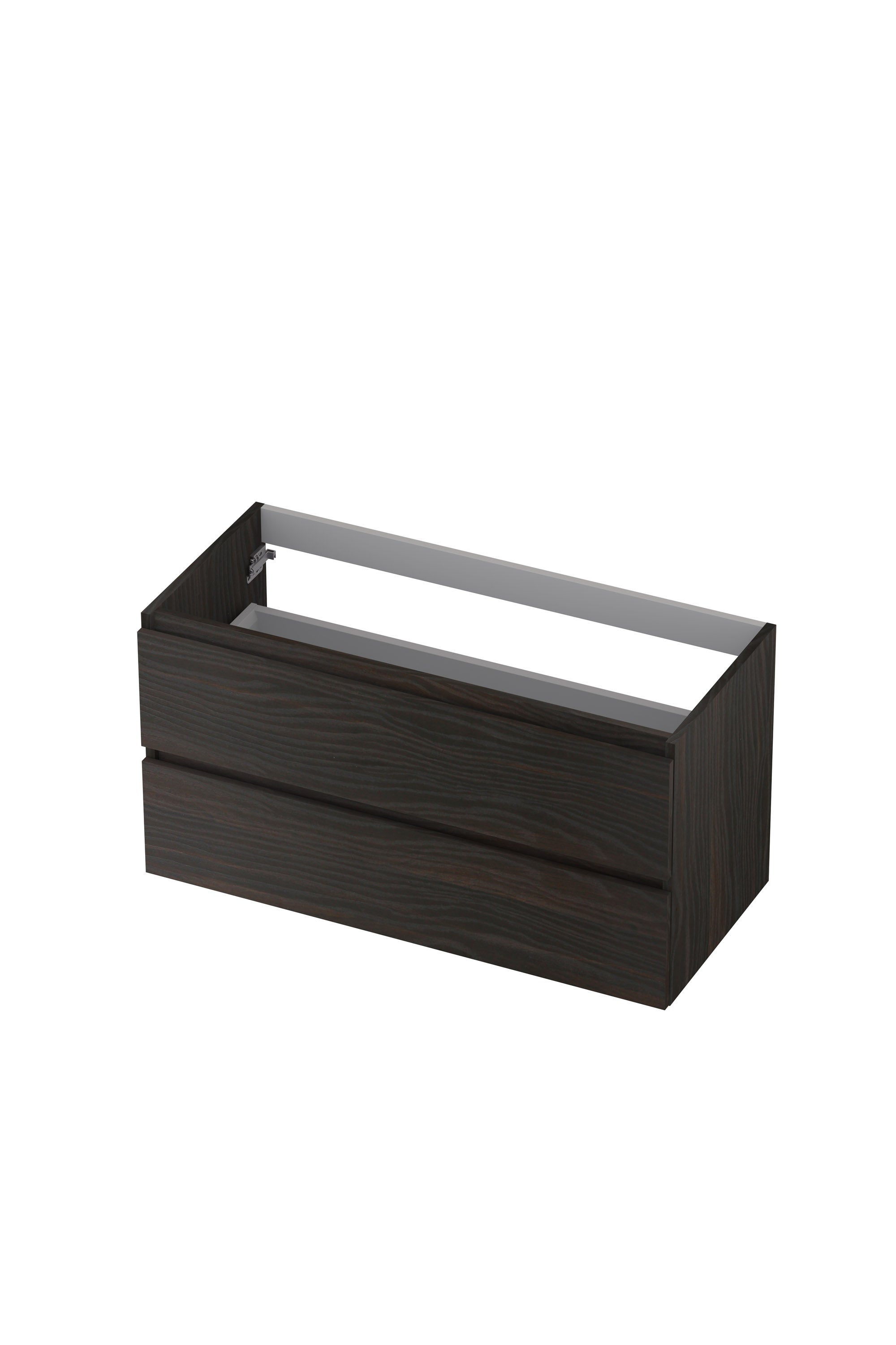 Ink onderkast 100x40cm - greeploos - 2 lades - intens eiken