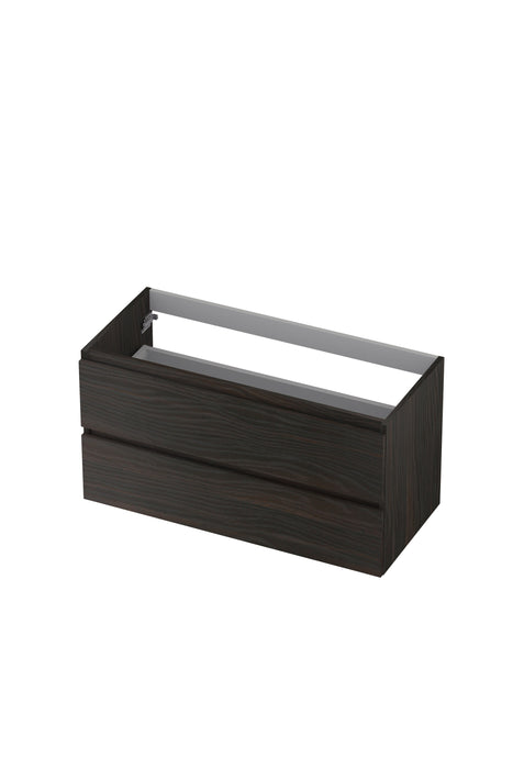 Ink onderkast 100x40cm - greeploos - 2 lades - intens eiken