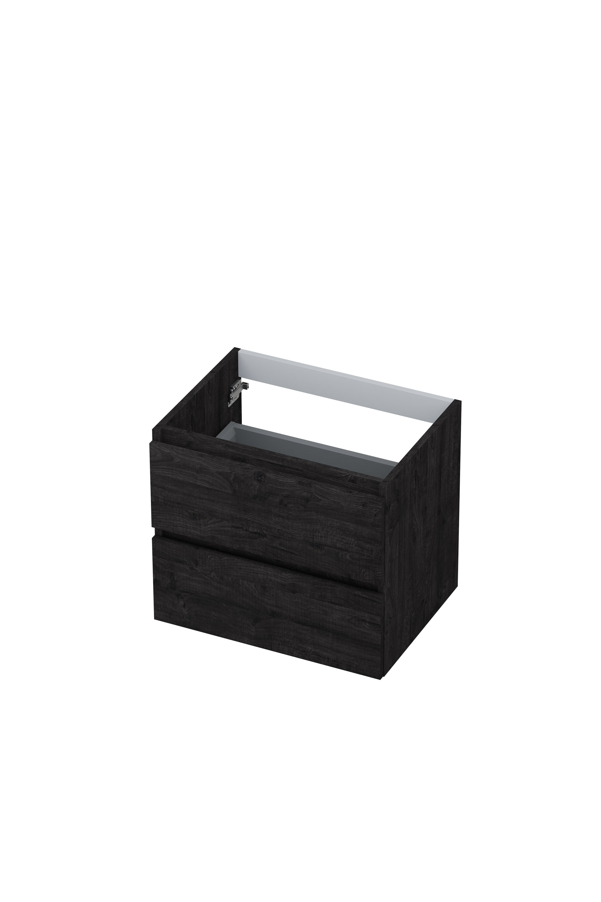 Ink onderkast 60x45cm - greeploos - 2 lades - houtskool eiken