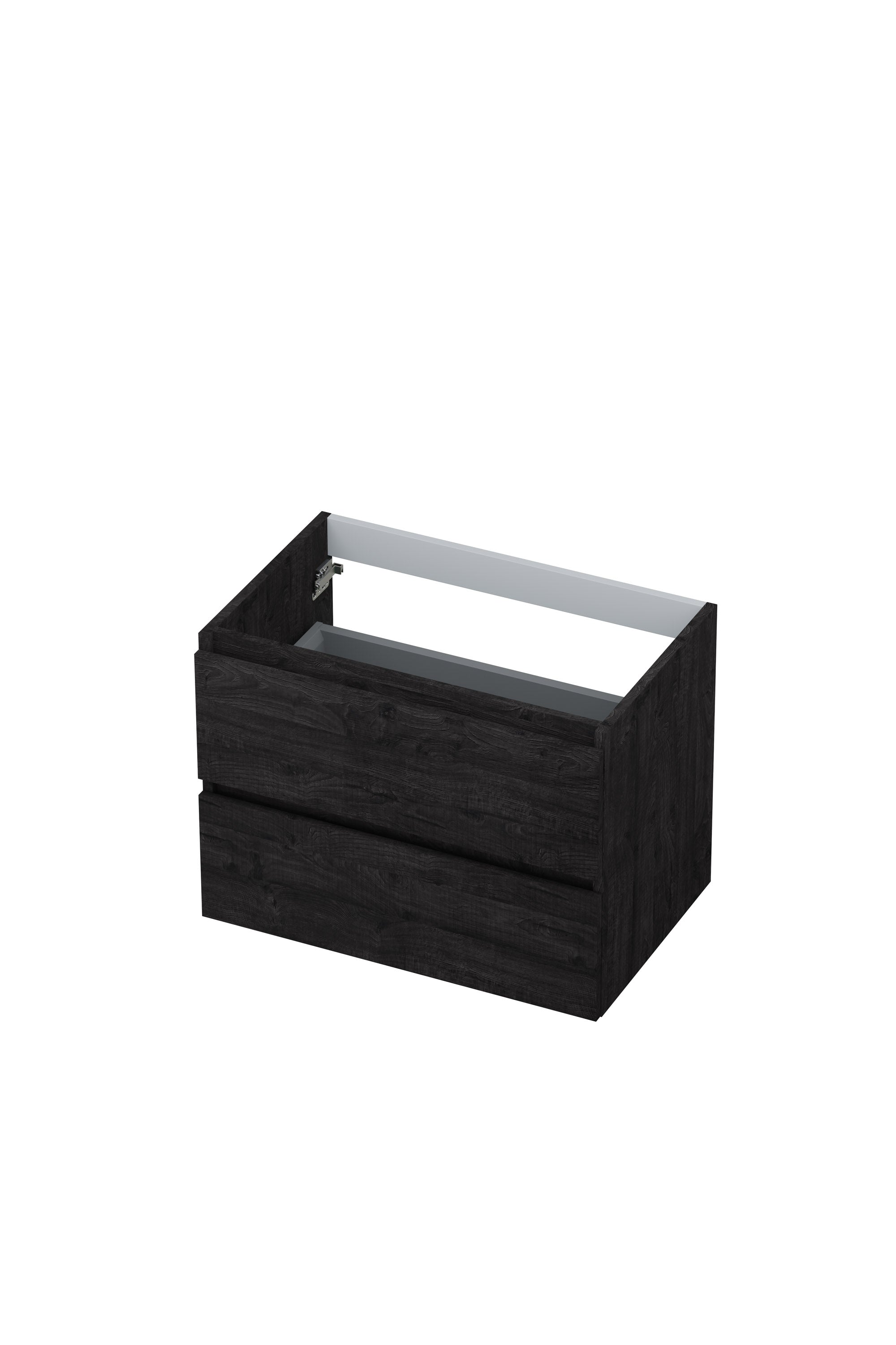 Ink onderkast 70x45cm - greeploos - 2 lades - houtskool eiken