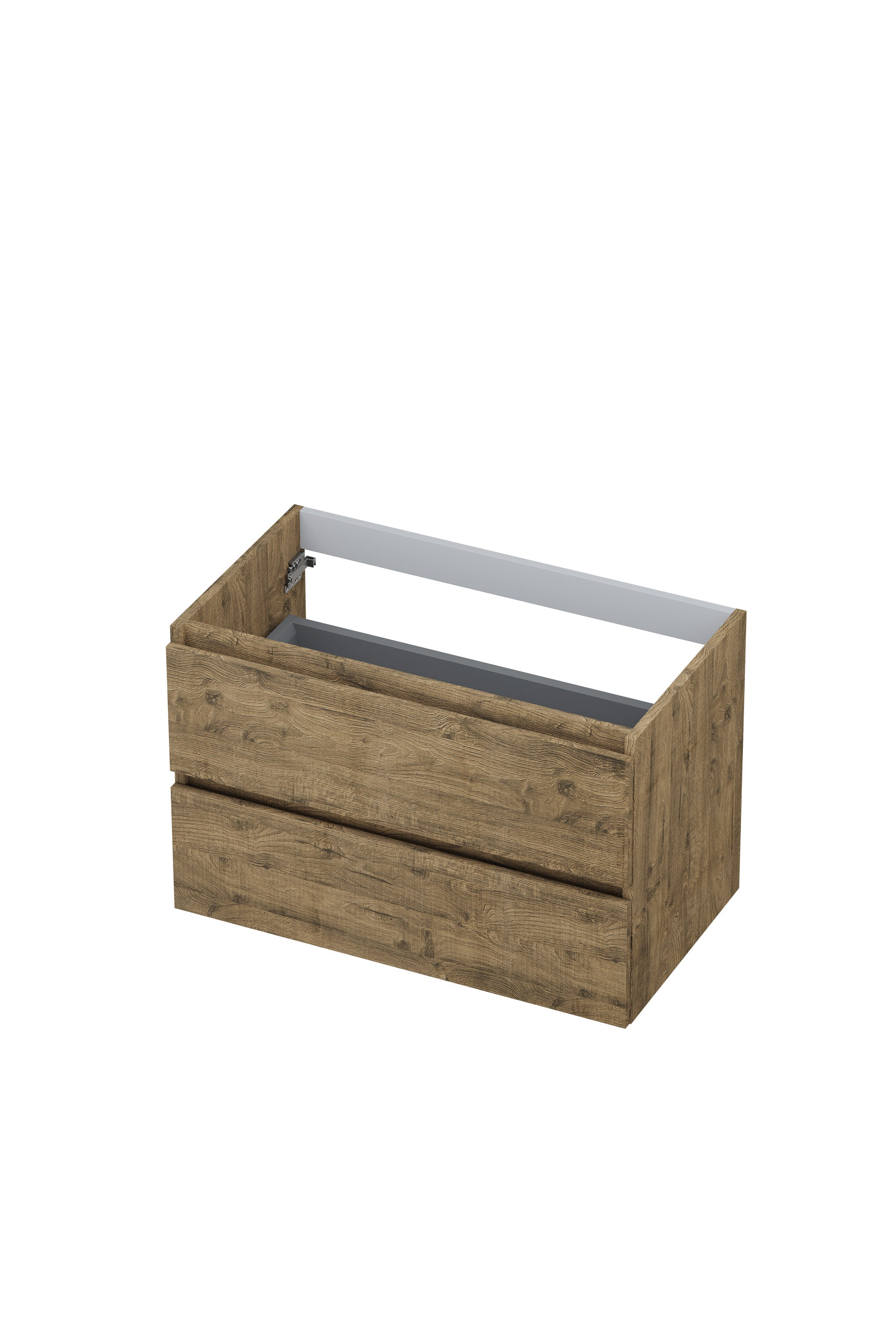 Ink onderkast 80x45cm - greeploos - 2 lades - naturel eiken