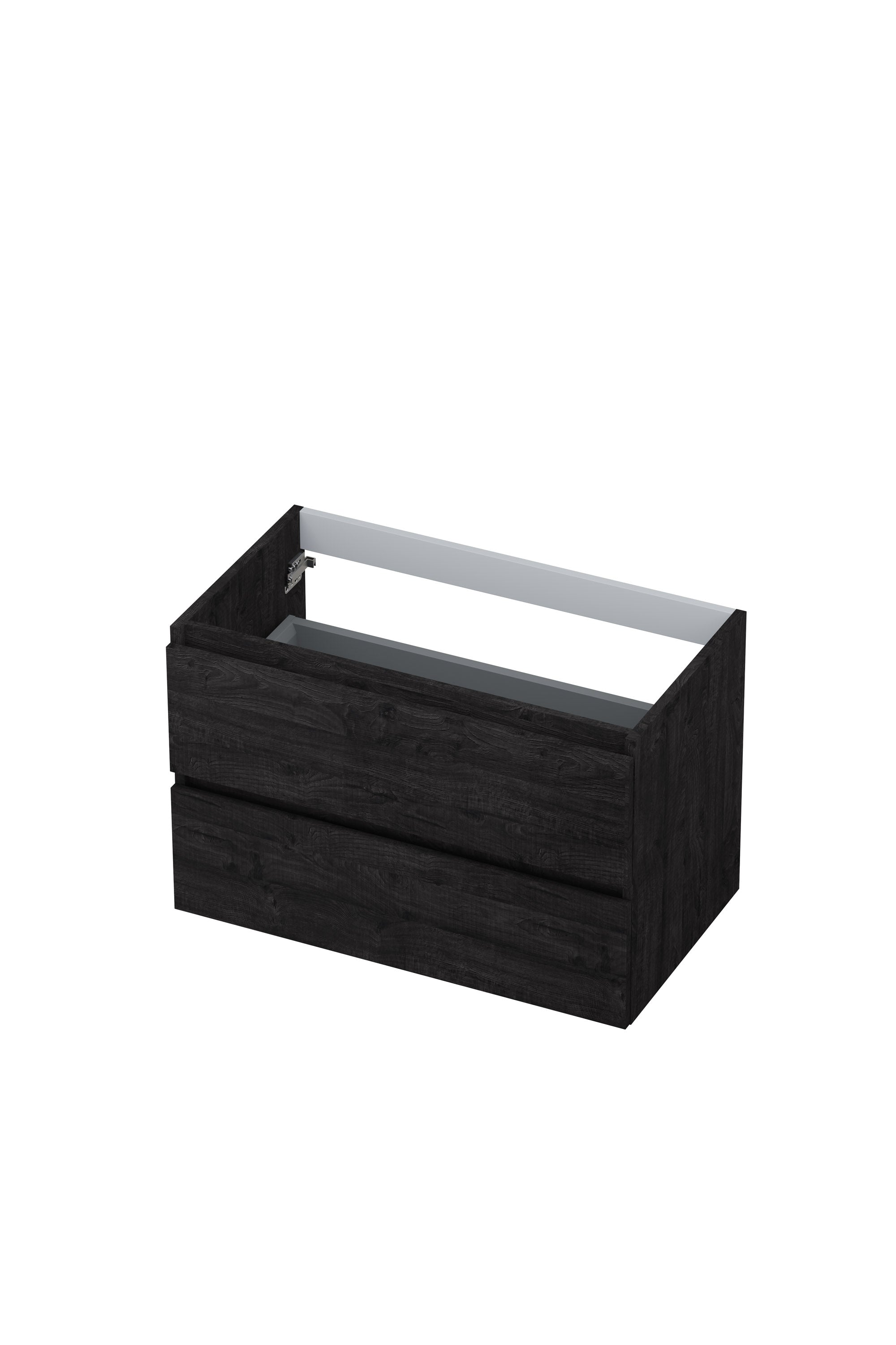 Ink onderkast 80x45cm - greeploos - 2 lades - houtskool eiken