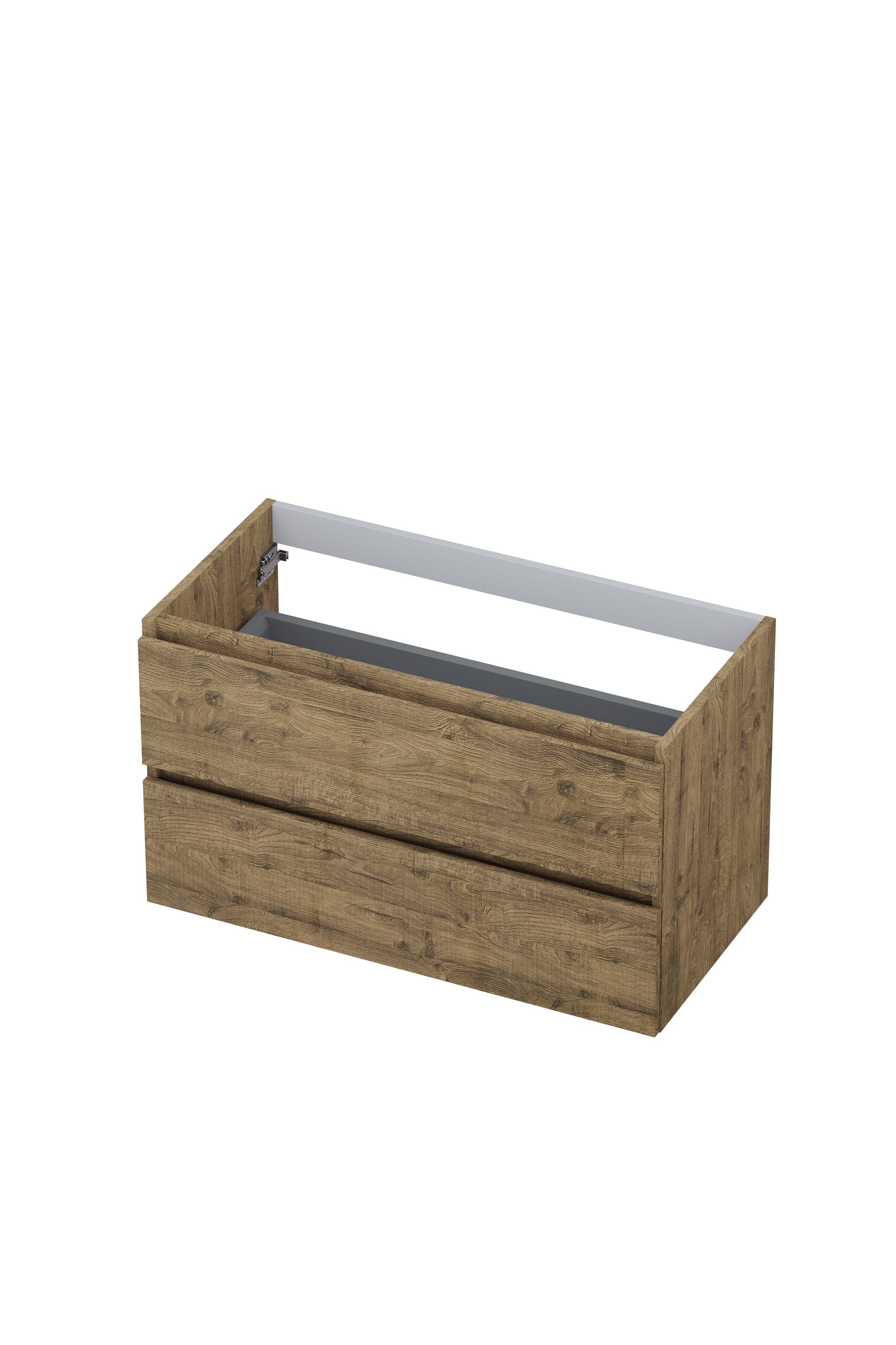 Ink onderkast 90x45cm - greeploos - 2 lades - naturel eiken