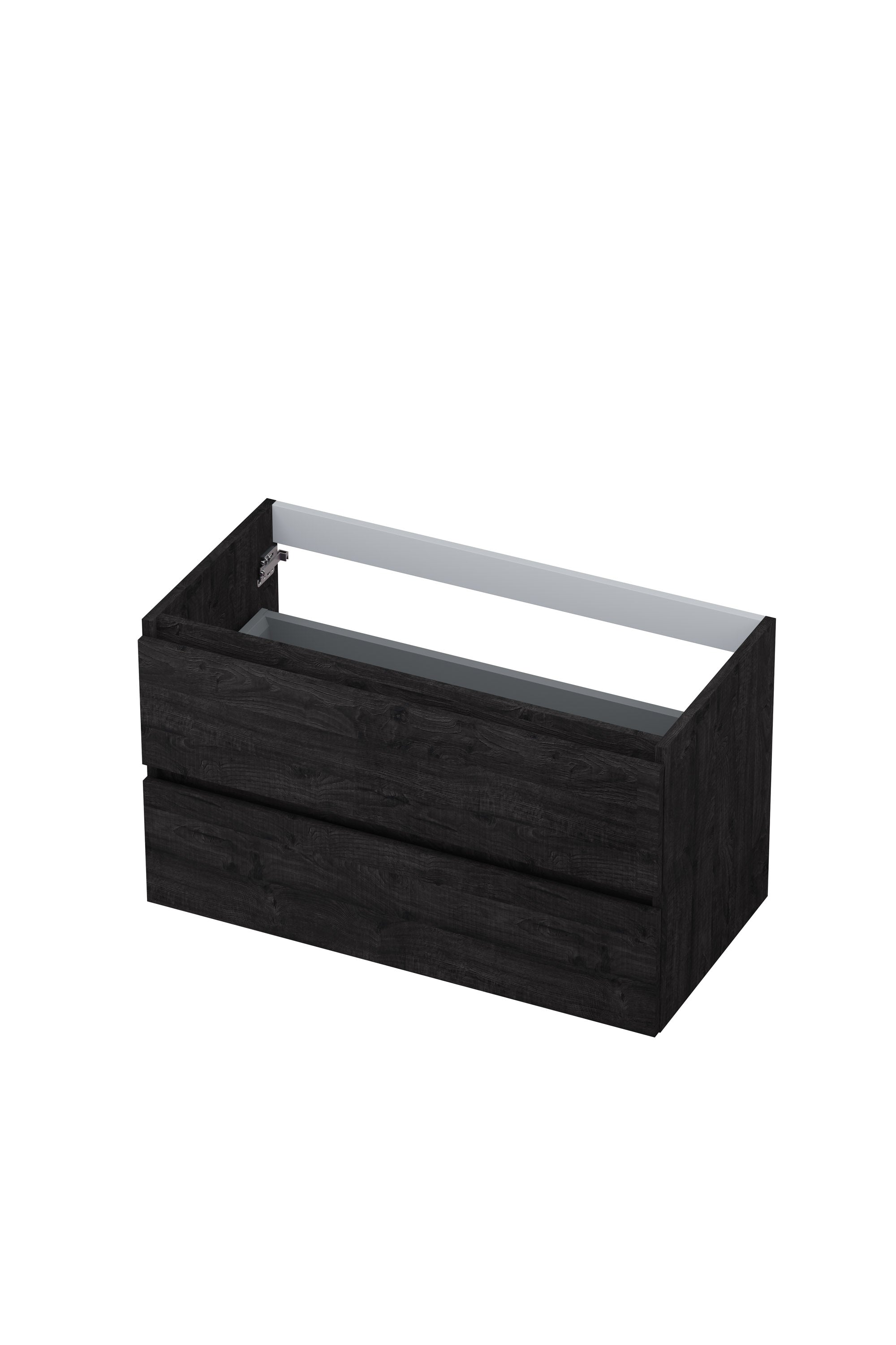 Ink onderkast 90x45cm - greeploos - 2 lades - houtskool eiken