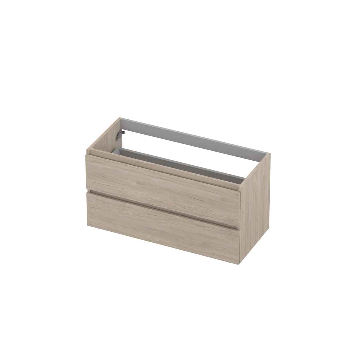Ink onderkast 100x45cm - greeploos - 2 lades - ivoor eiken
