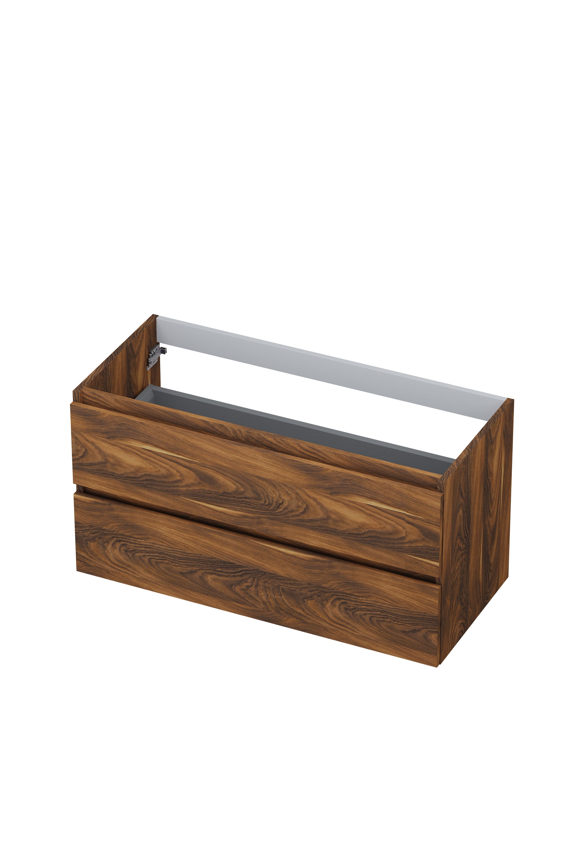 Ink onderkast 100x45cm - greeploos - 2 lades - noten