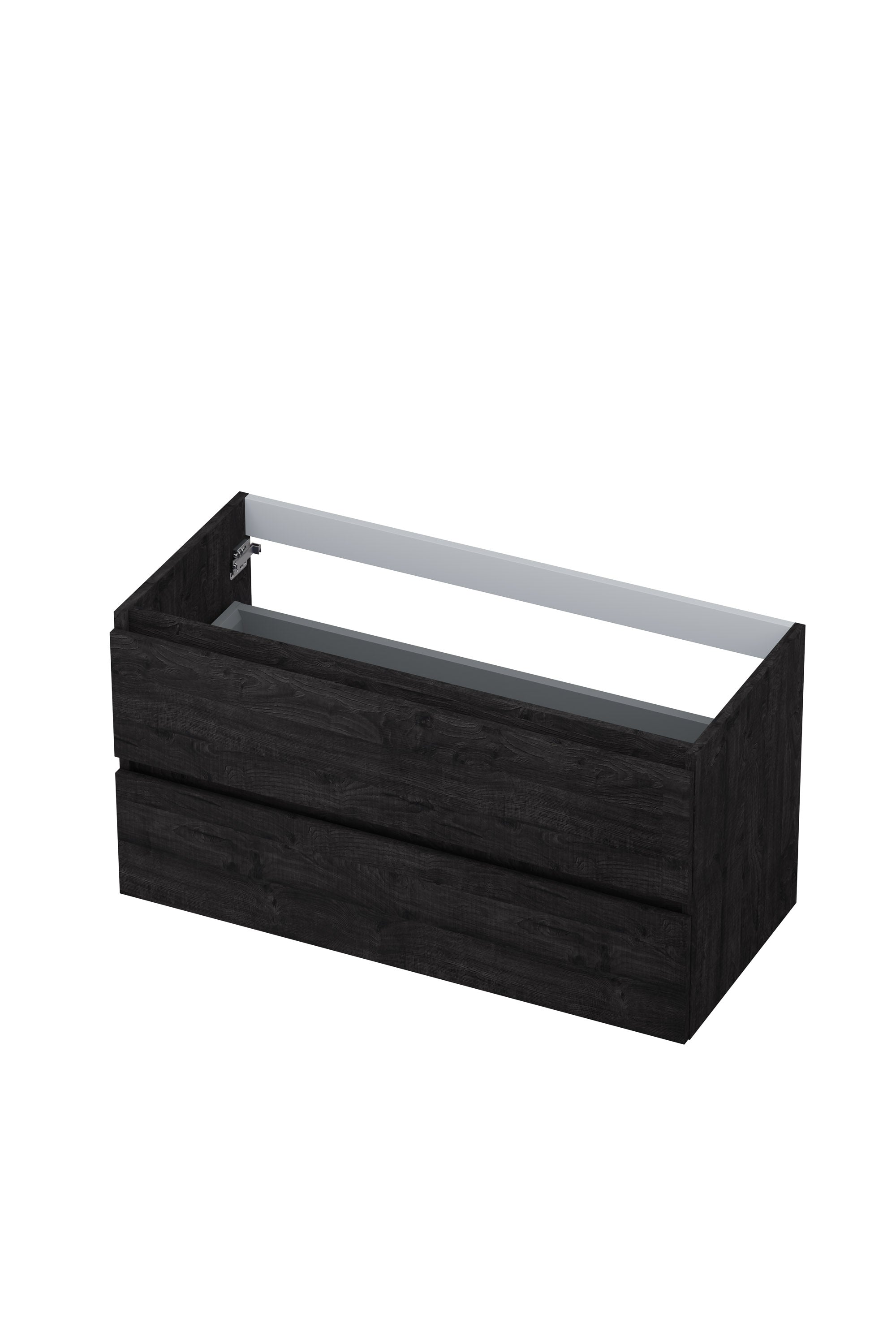 Ink onderkast 100x45cm - greeploos - 2 lades - houtskool eiken