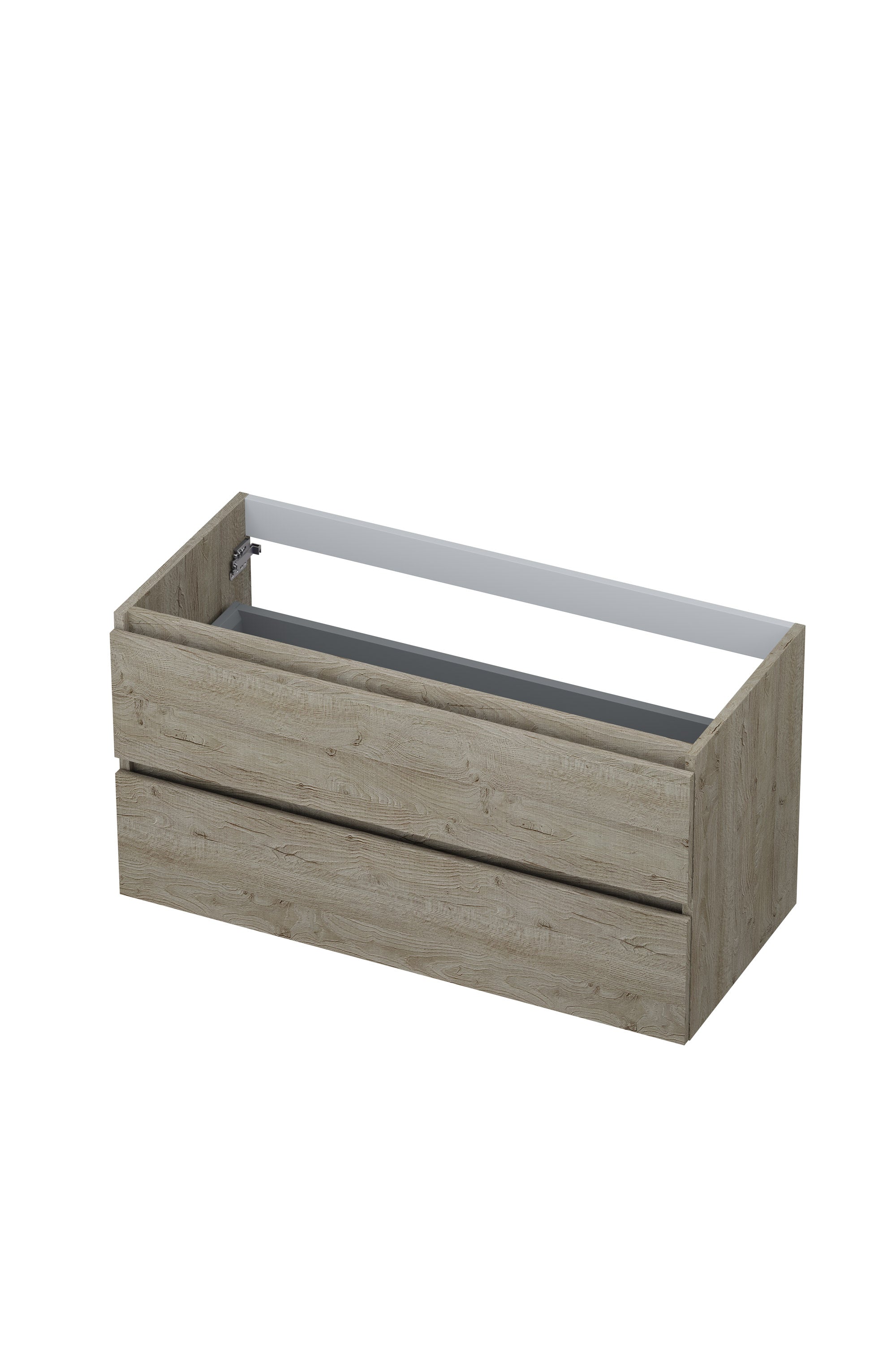 Ink onderkast 100x45cm - greeploos - 2 lades - greige eiken