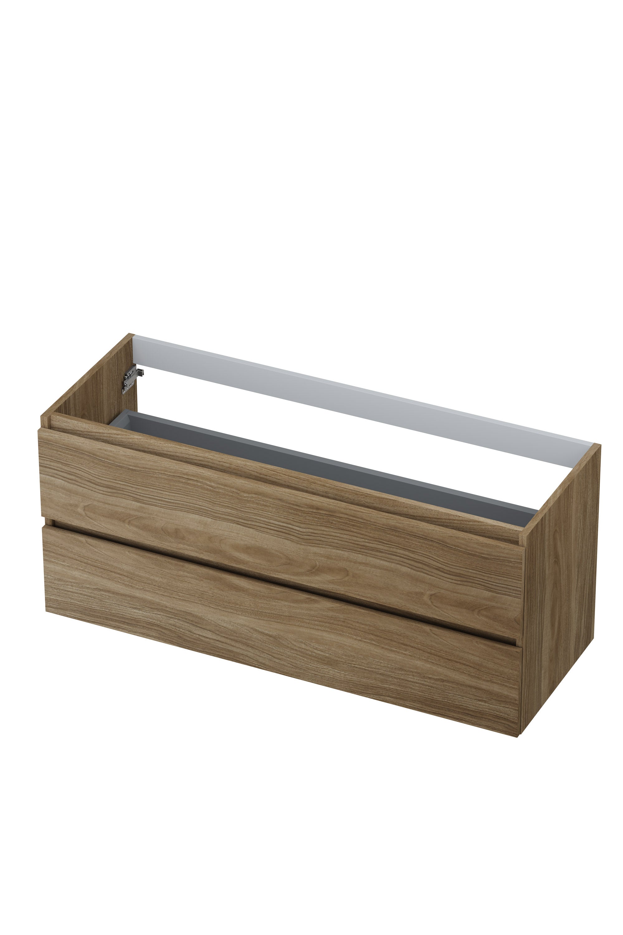 Ink onderkast 120x45cm - greeploos - 2 lades - zuiver eiken