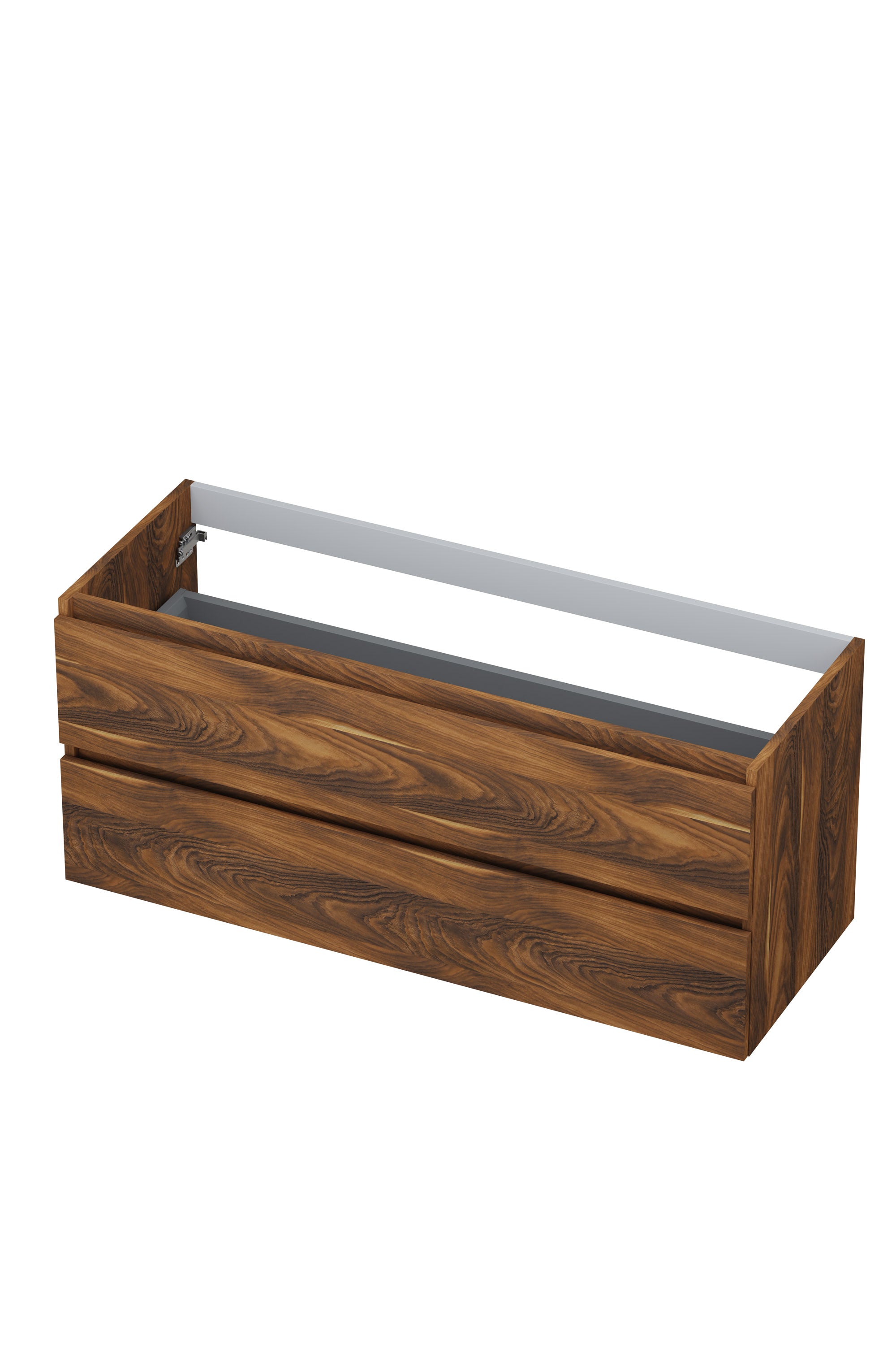 Ink onderkast 120x45cm - greeploos - 2 lades - noten