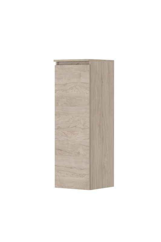 Ink Half hoge kast Half hoge kast universeel 1 deur greeploos houten keerlijst - 2 glazen planchettes - ivoor eiken - 35x37x169cm