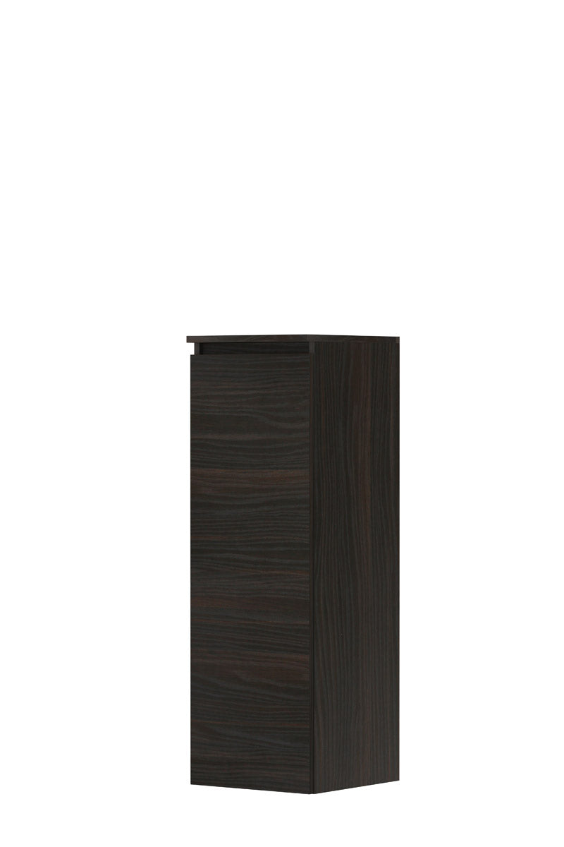 Ink Half hoge kast universeel 1 deur greeploos houten keerlijst - 2 glazen planchettes - intens eiken - 35x37x169cm