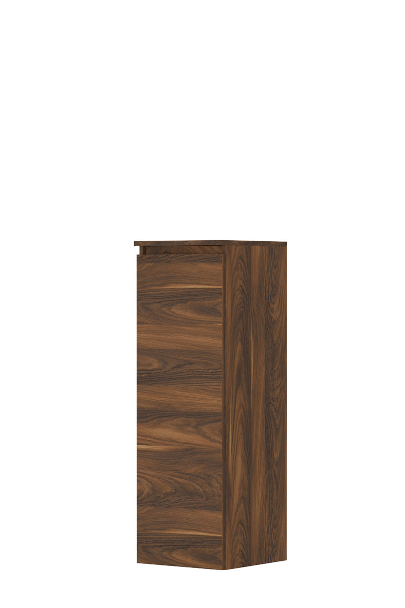 Ink Half hoge kast universeel 1 deur greeploos houten keerlijst - 2 glazen planchettes - noten - 35x37x169cm