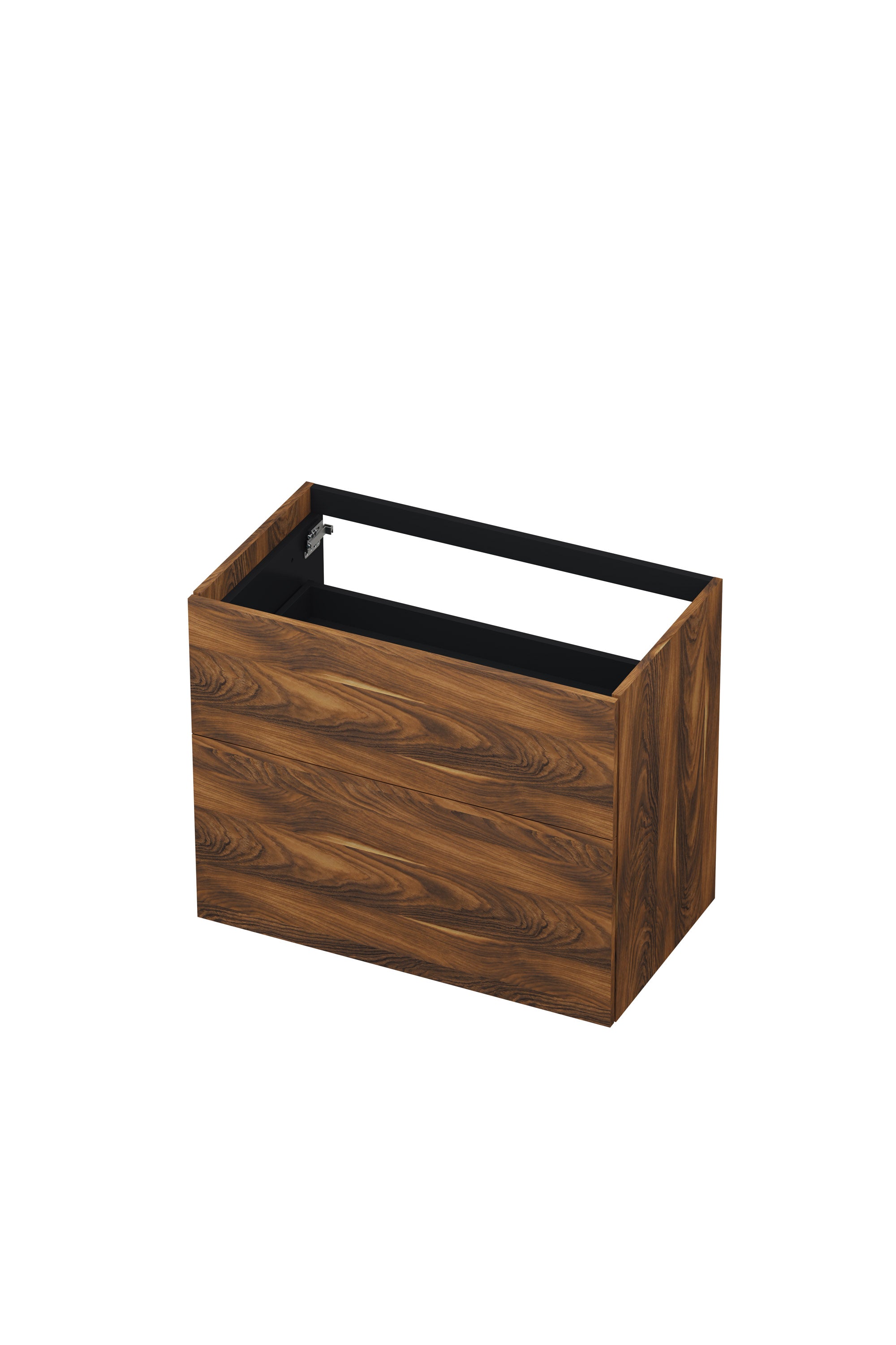Ink onderkast 80x45cm - push to open - 2 lades - noten