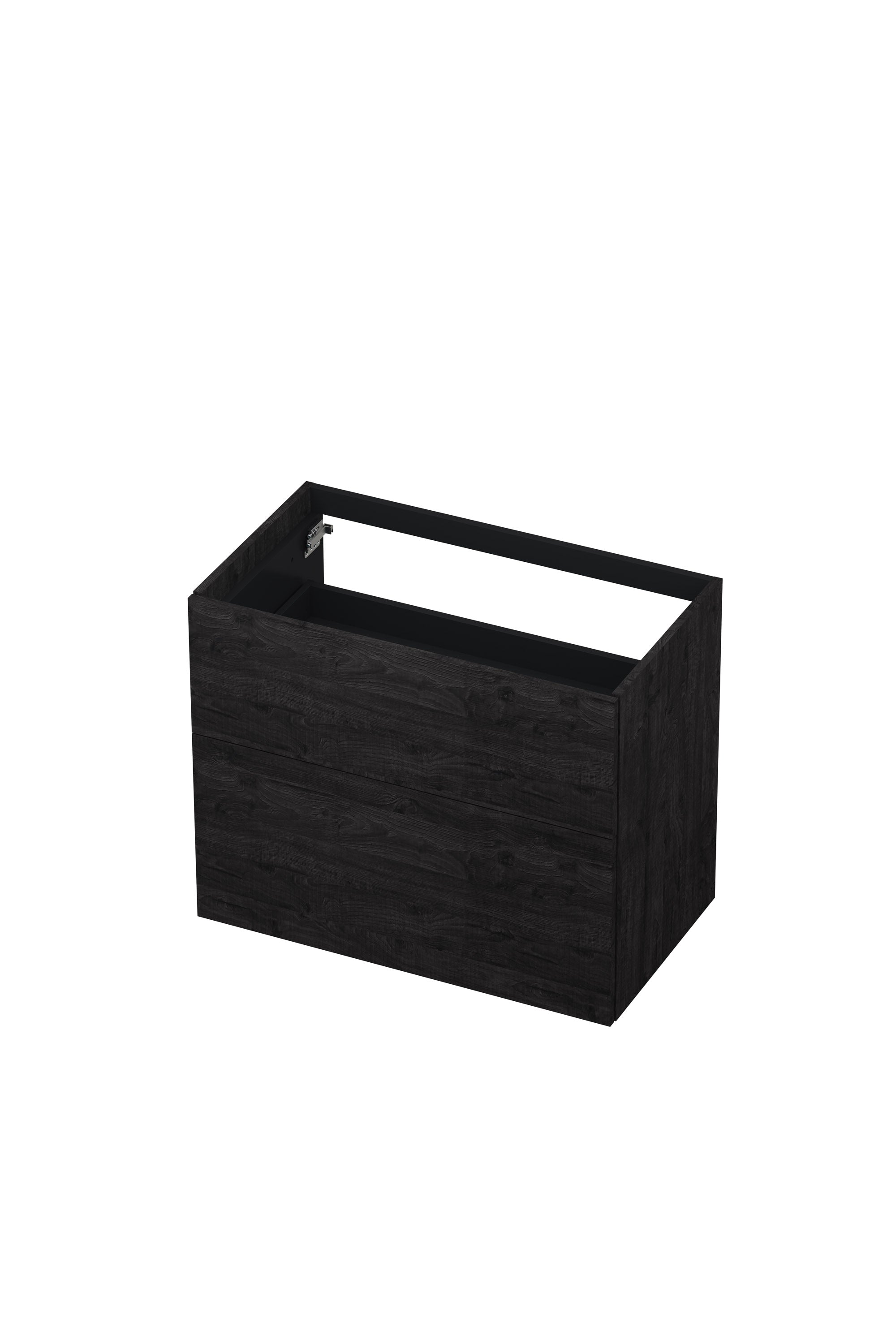 Ink onderkast 80x45cm - push to open - 2 lades - houtskool eiken