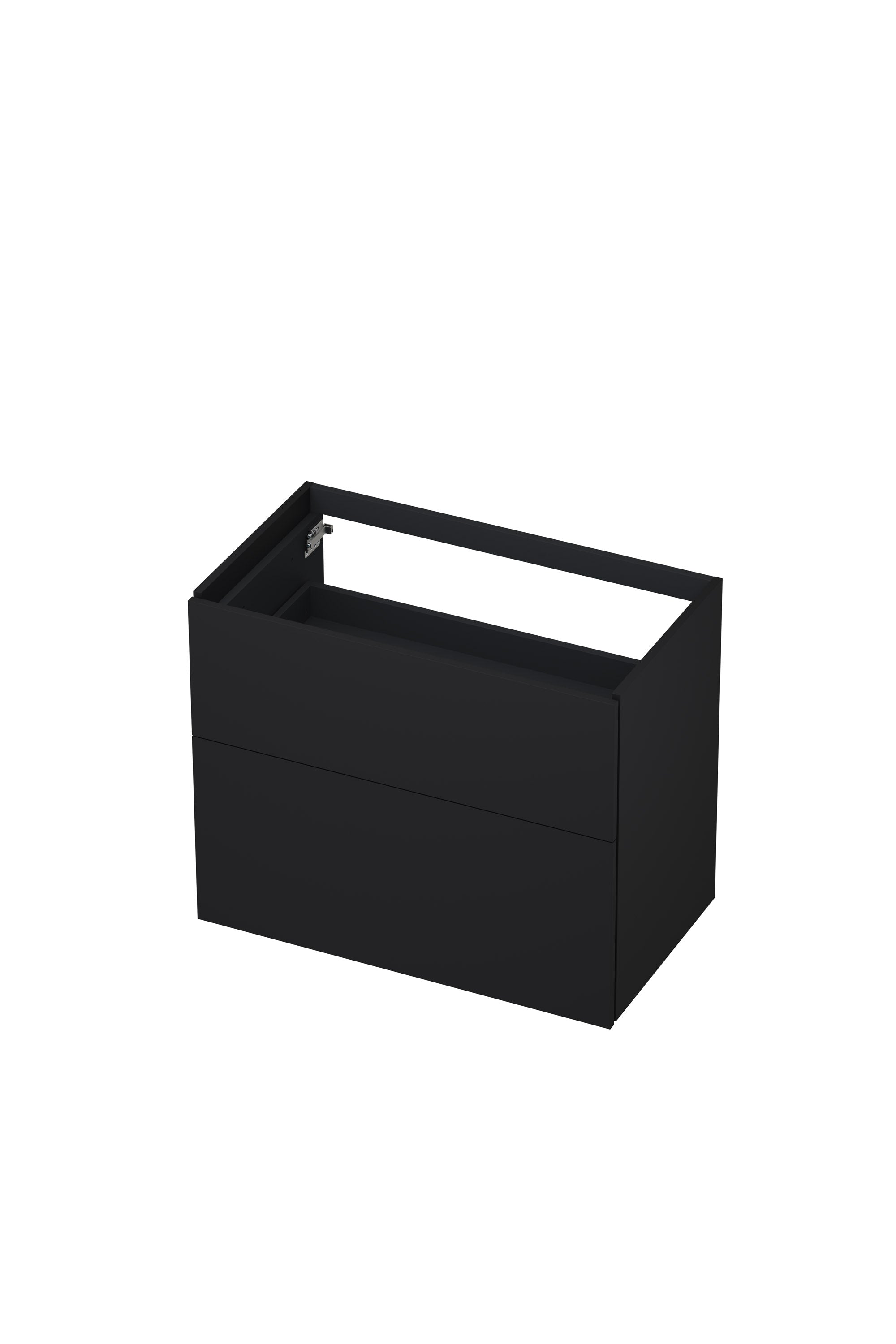 Ink onderkast 80x45cm - push to open - 2 lades - mat zwart
