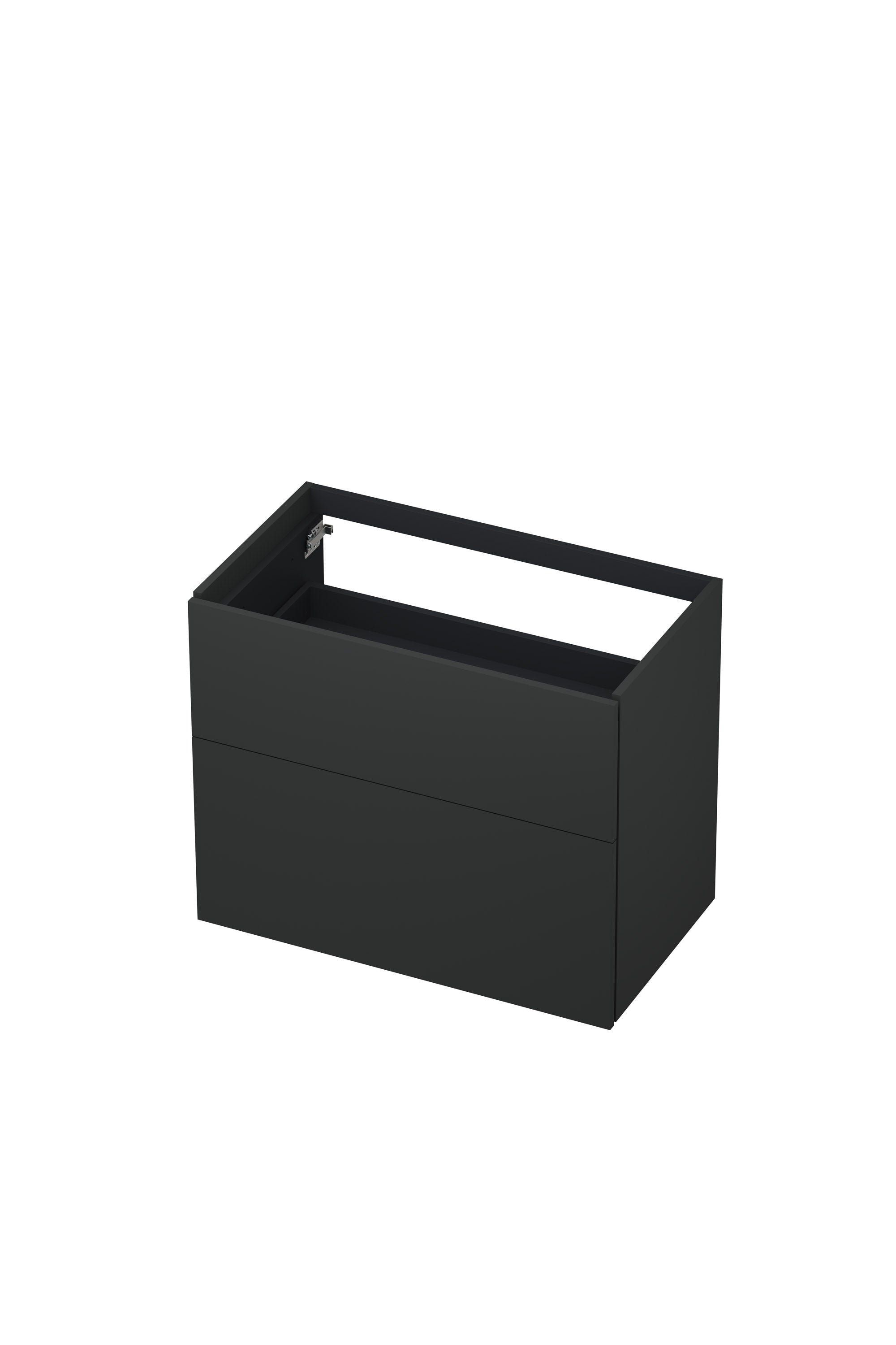 Ink onderkast 80x45cm - push to open - 2 lades - mat antraciet