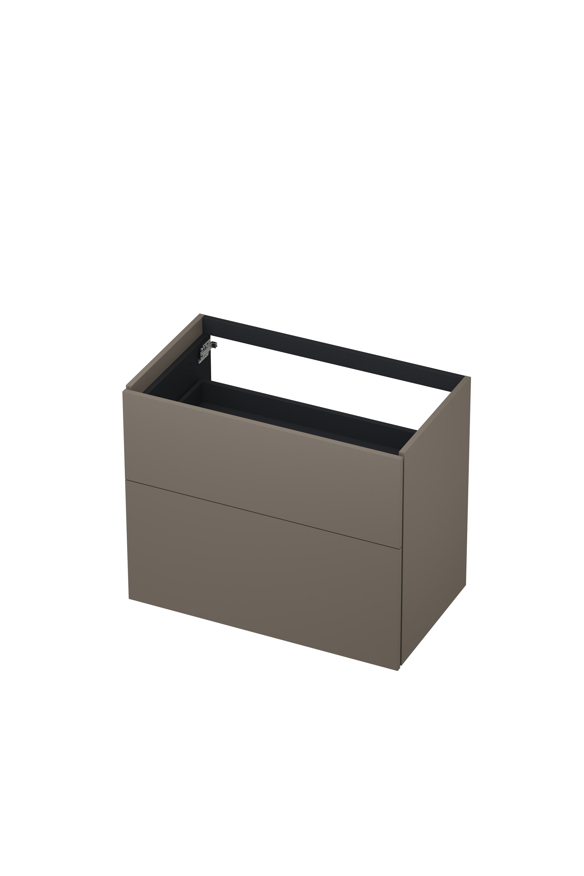 Ink onderkast 80x45cm - push to open - 2 lades - mat taupe