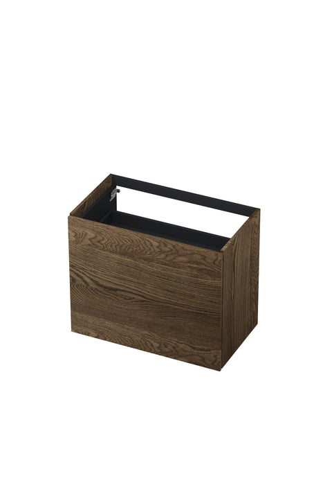 Ink onderkast 80x45cm - push to open - 2 lades - massief eiken charcoal