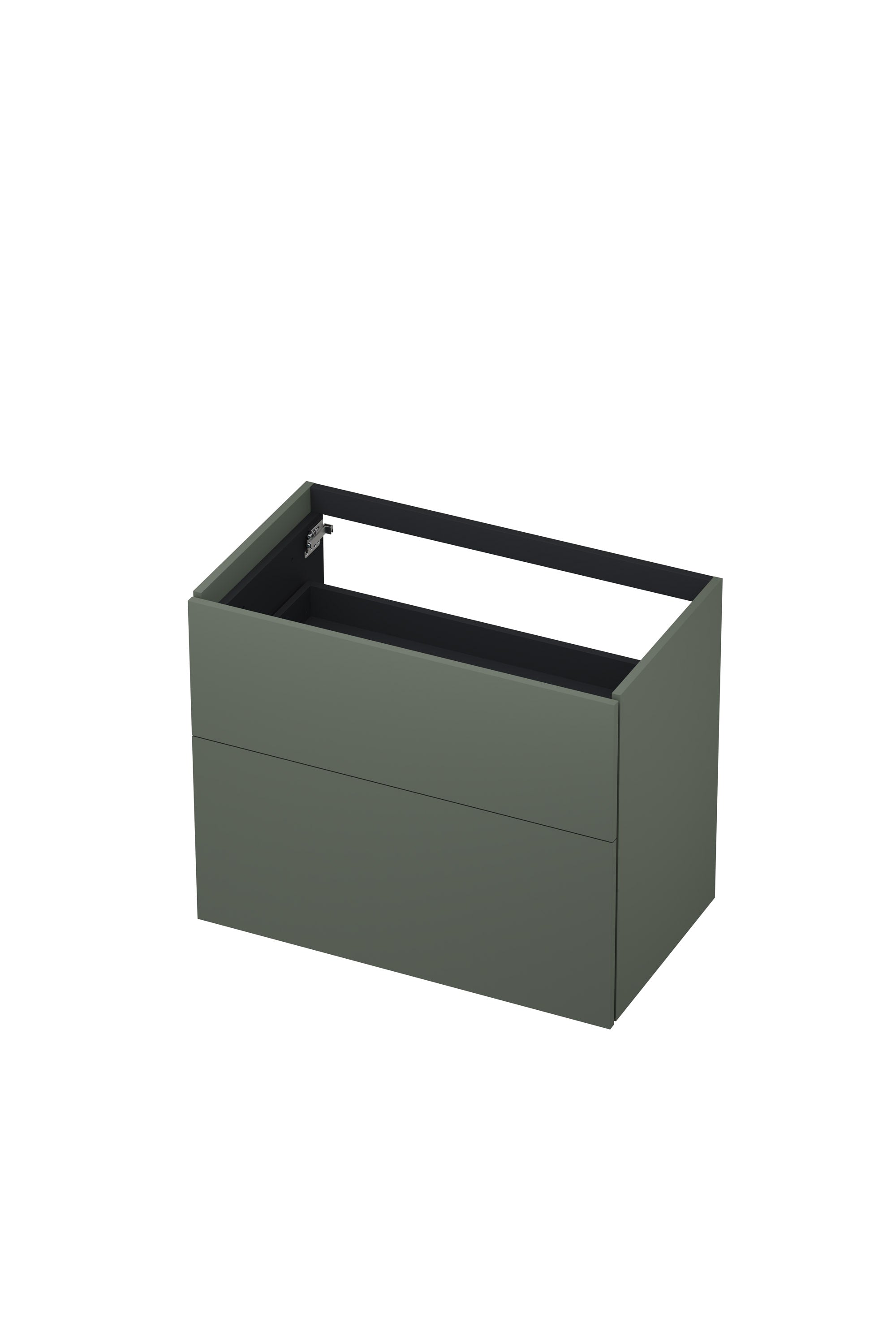Ink onderkast 80x45cm - push to open - 2 lades - mat beton groen