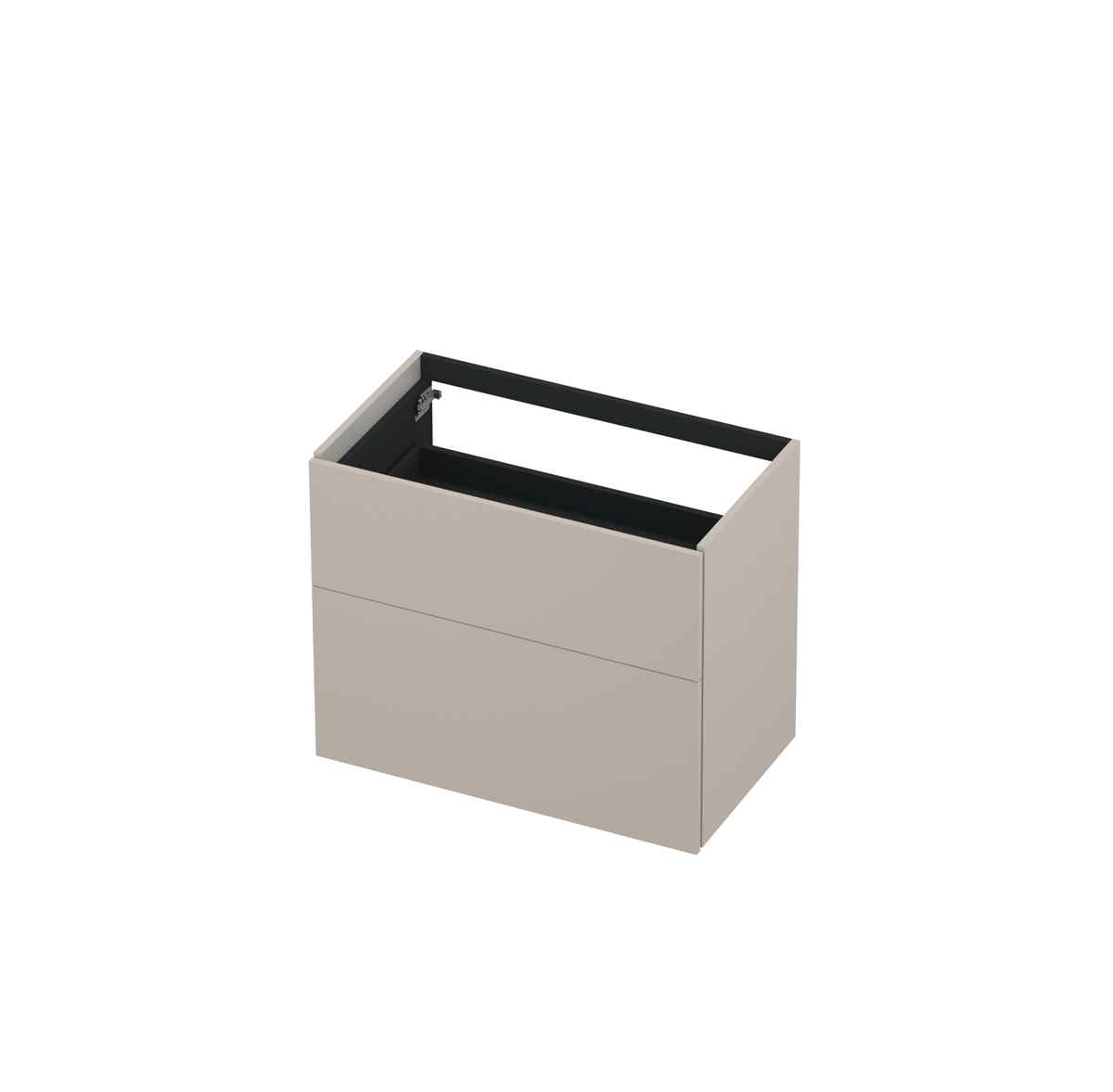 Ink onderkast 80x45cm - push to open - 2 lades - mat kasjmier grijs