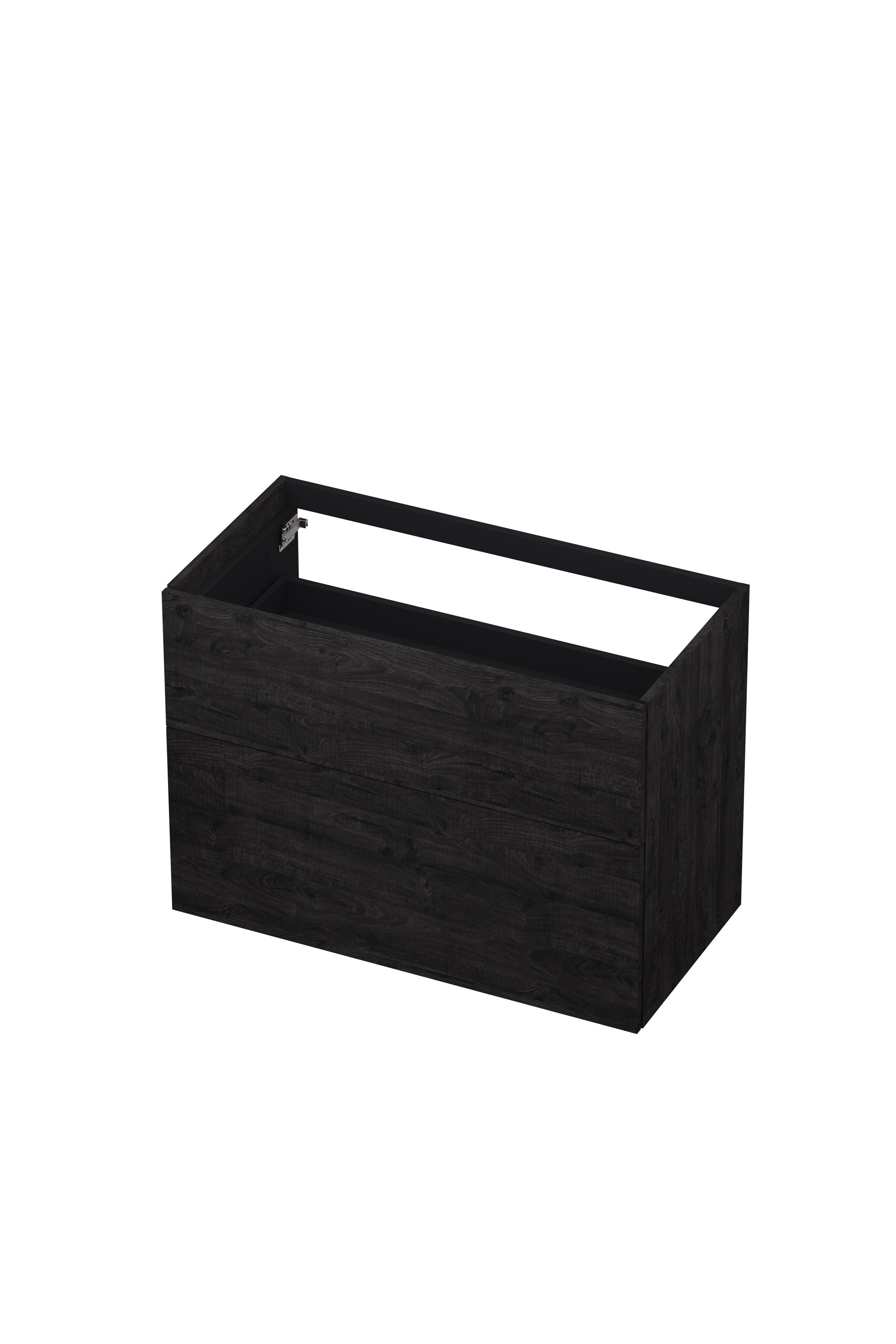 Ink onderkast 90x45cm - push to open - 2 lades - houtskool eiken