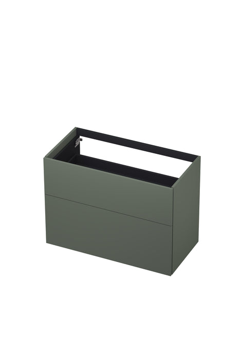 Ink onderkast 90x45cm - push to open - 2 lades - mat beton groen