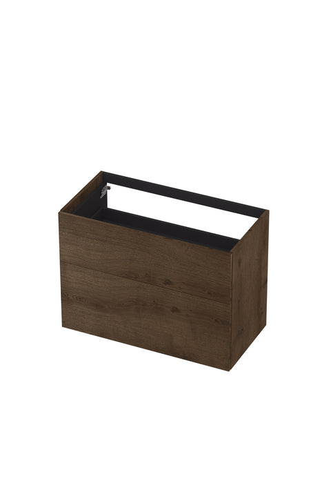 Ink onderkast 90x45cm - push to open - 2 lades - fineer chocolate