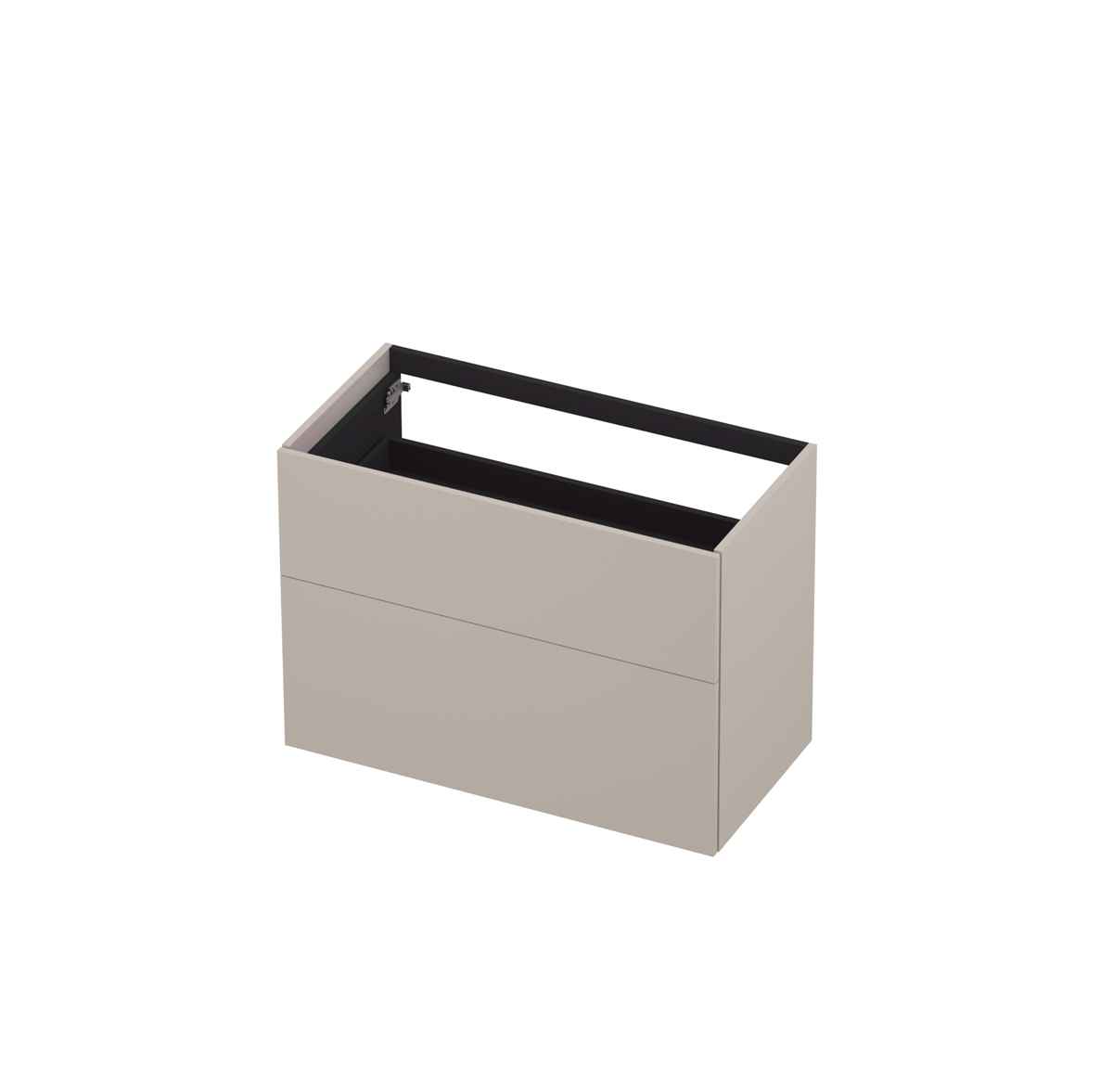 Ink onderkast 90x45cm - push to open - 2 lades - mat kasjmier grijs