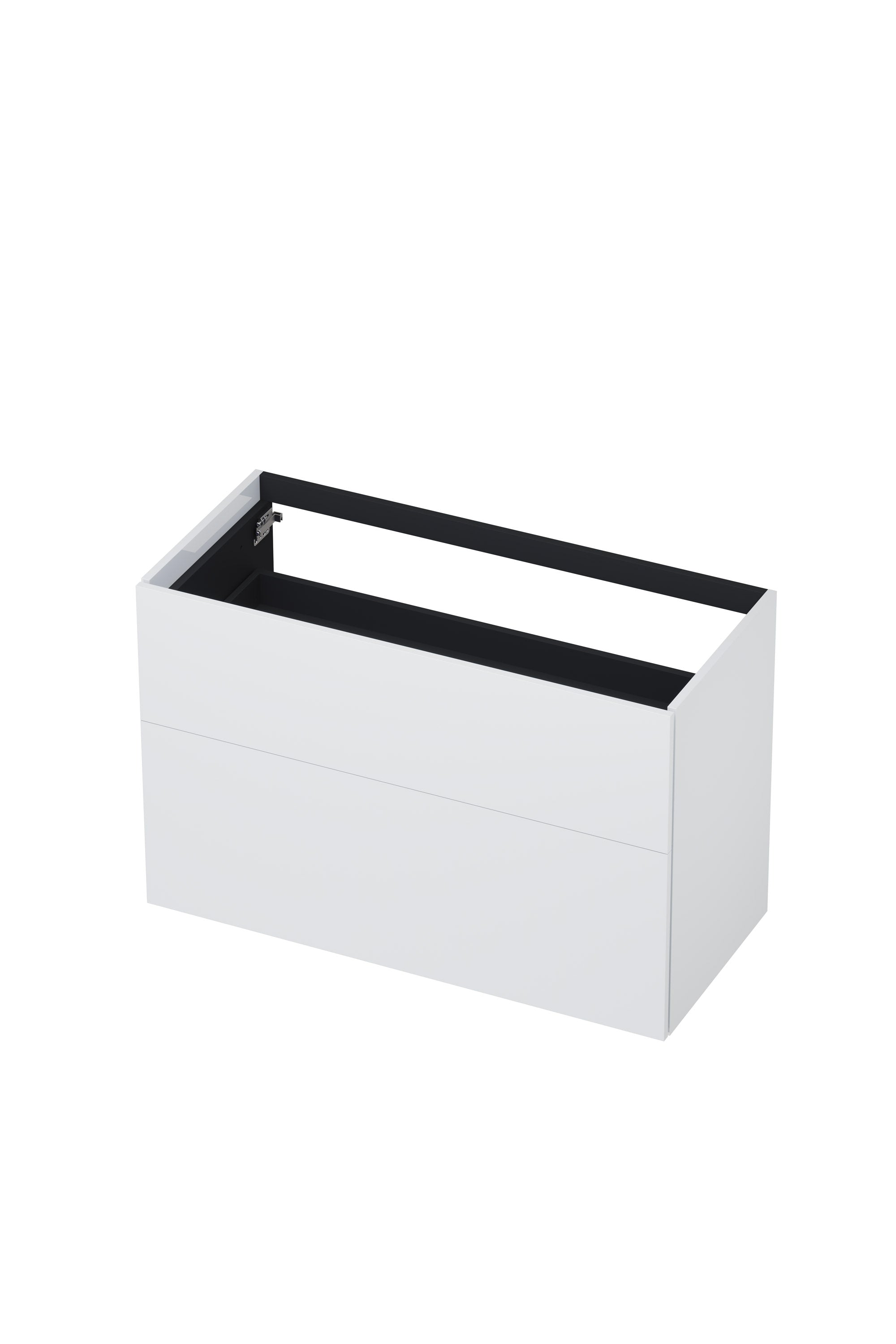 Ink onderkast 100x45cm - push to open - 2 lades - hoogglans wit