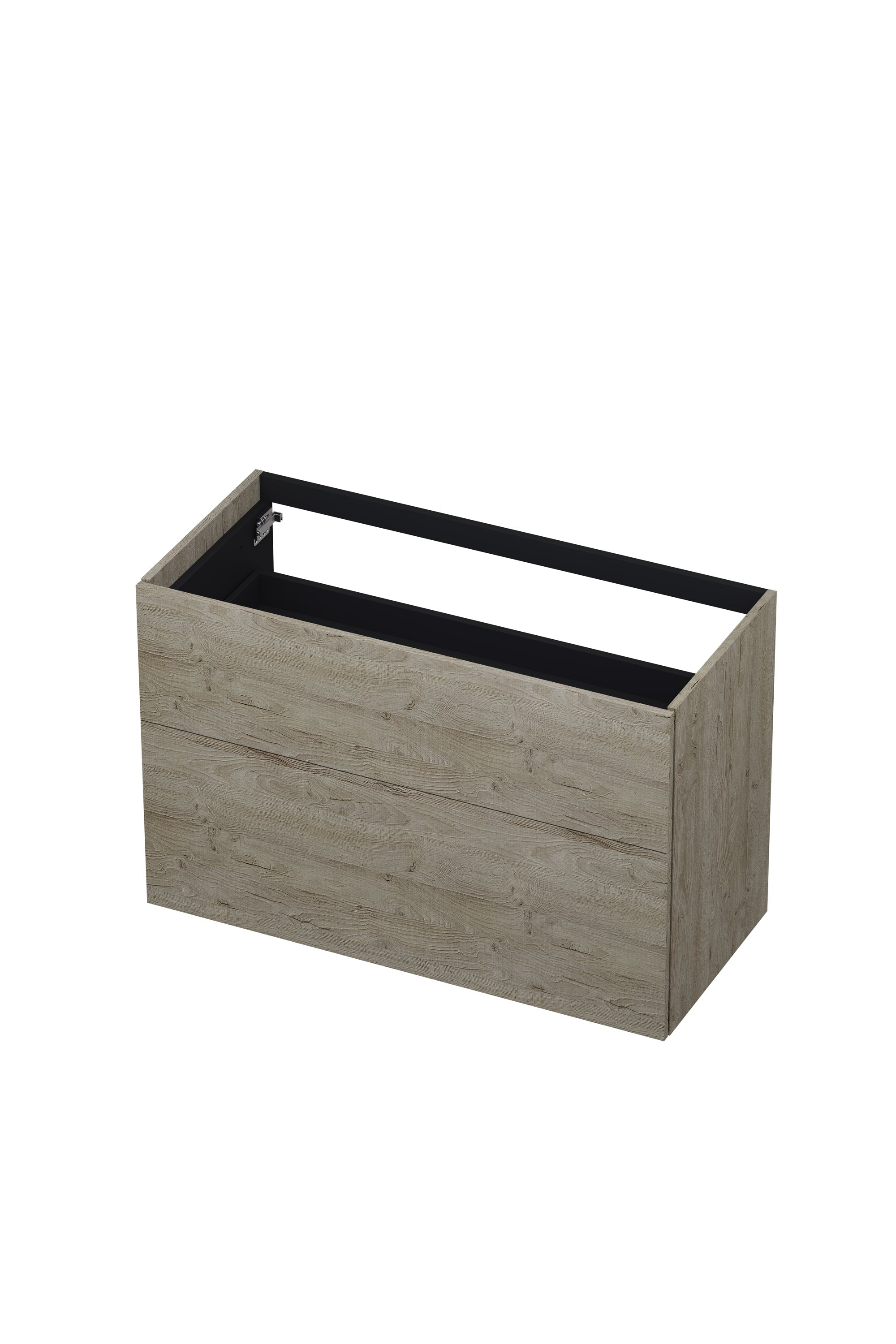 Ink onderkast 100x45cm - push to open - 2 lades - greige eiken