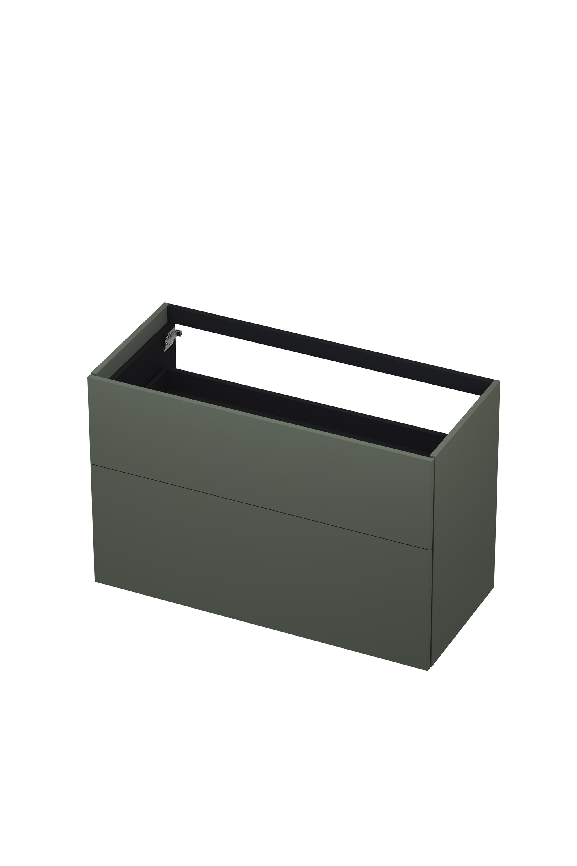 Ink onderkast 100x45cm - push to open - 2 lades - mat beton groen