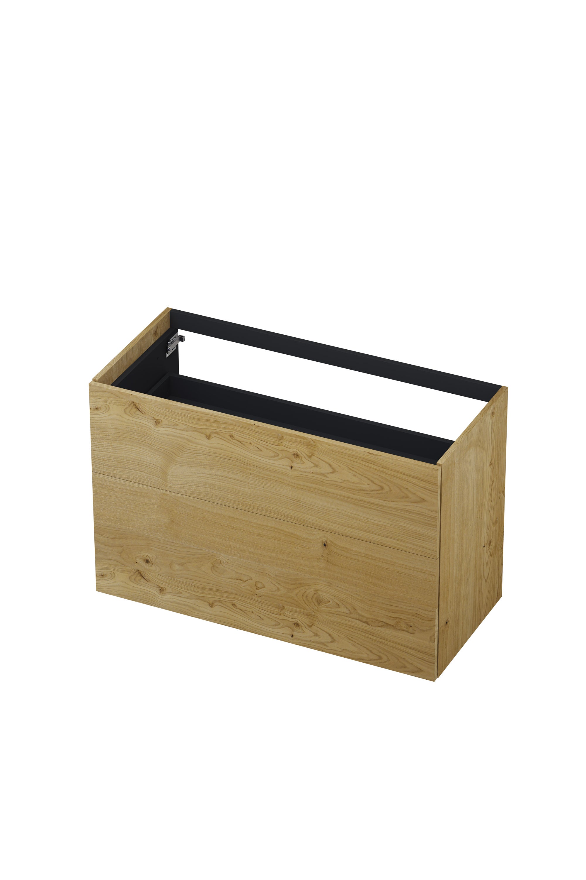 Ink onderkast 100x45cm - push to open - 2 lades - fineer natur
